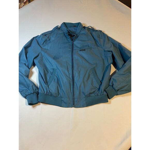 Vintage Members Only Classic Bomber Jacket Mens 46L Blue Full Zip Lightweight - Picture 1 of 4